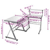 Weißer Eckschreibtisch Costeliana 132x112x99cm (Holz)