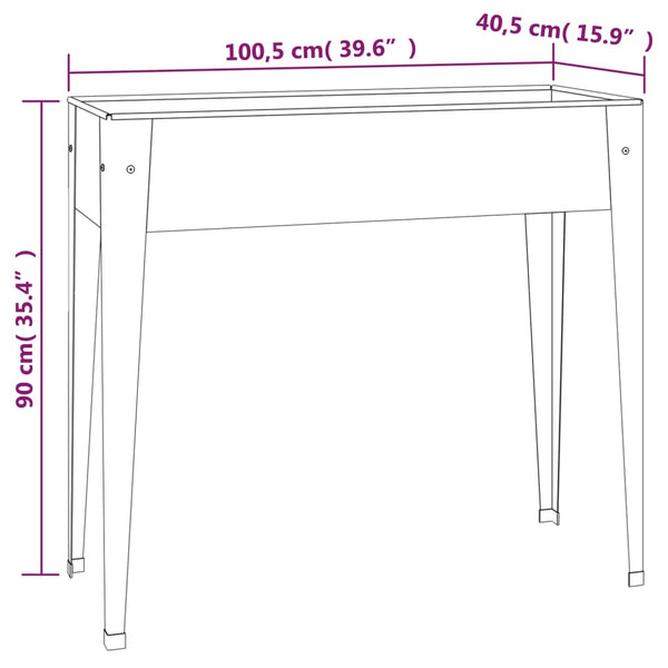 Verzinkter Blumenkasten Rebertino 100,5x40,5x90cm (Stahl)