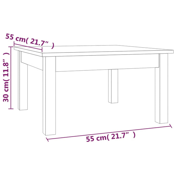 Couchtisch Ecart 55x55x30cm (Kiefer)