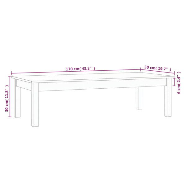 Couchtisch Ecart 110x50x30cm (Kiefer)