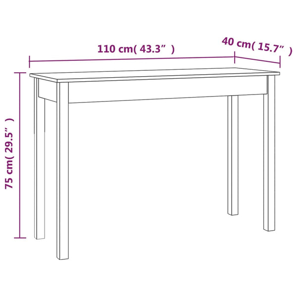 Konsolentisch Andriu 110x40x75cm (Kiefer)