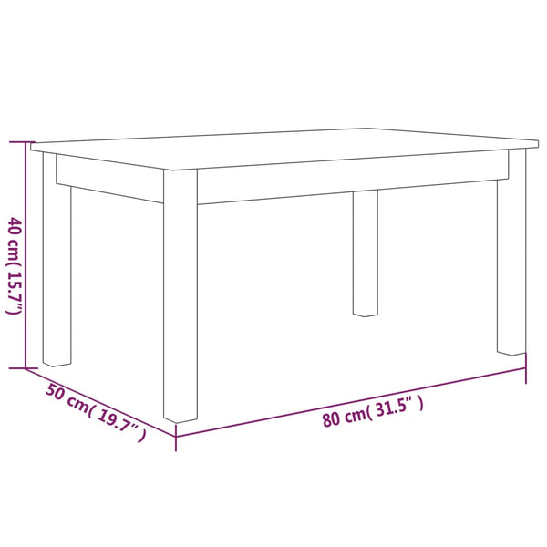 Couchtisch Ecart 80x50x40cm (Kiefer)