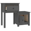 Grauer Nachttisch Tovien 79,5x38x65,5cm (Kiefer)