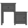 Grauer Nachttisch Tovien 79,5x38x65,5cm (Kiefer)