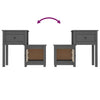 Grauer Nachttisch Tovien 79,5x38x65,5cm (Kiefer)