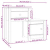 Grauer Nachttisch Tovien 79,5x38x65,5cm (Kiefer)