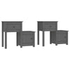 Graue Nachttische Tovien 79,5x38x65,5cm (2 St. Kiefer)