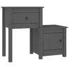 Graue Nachttische Tovien 79,5x38x65,5cm (2 St. Kiefer)