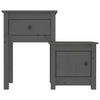 Graue Nachttische Tovien 79,5x38x65,5cm (2 St. Kiefer)