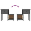 Graue Nachttische Tovien 79,5x38x65,5cm (2 St. Kiefer)
