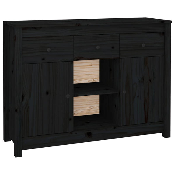 Schwarzes Sideboard Arhonda 100x35x74,5cm (Kiefer)