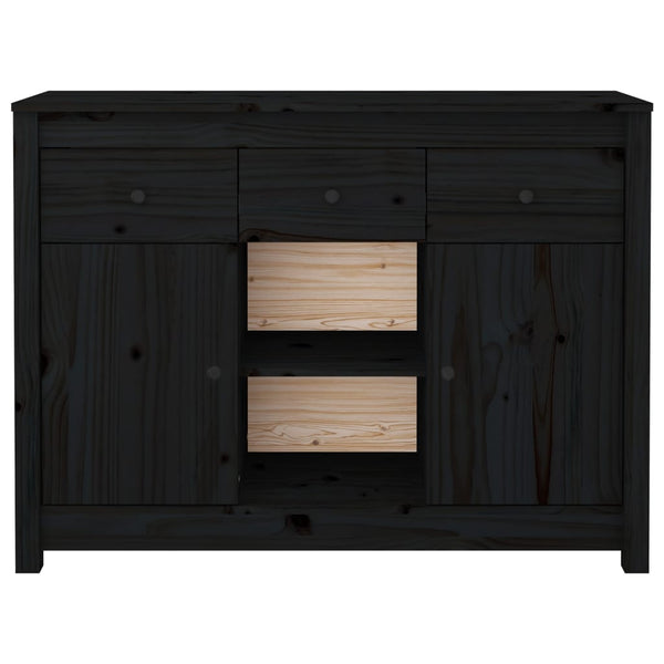 Schwarzes Sideboard Arhonda 100x35x74,5cm (Kiefer)