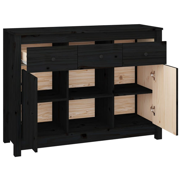Schwarzes Sideboard Arhonda 100x35x74,5cm (Kiefer)