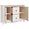 Weißes Sideboard Vie 100x35x74cm (Kiefer)