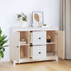 Weißes Sideboard Vie 100x35x74cm (Kiefer)