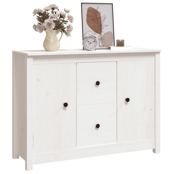 Weißes Sideboard Vie 100x35x74cm (Kiefer)