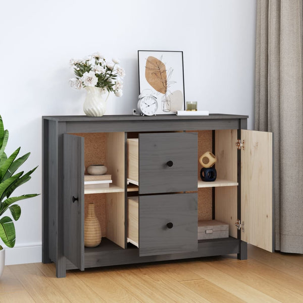 Harmaa senkki Vie 100x35x74cm (mänty)