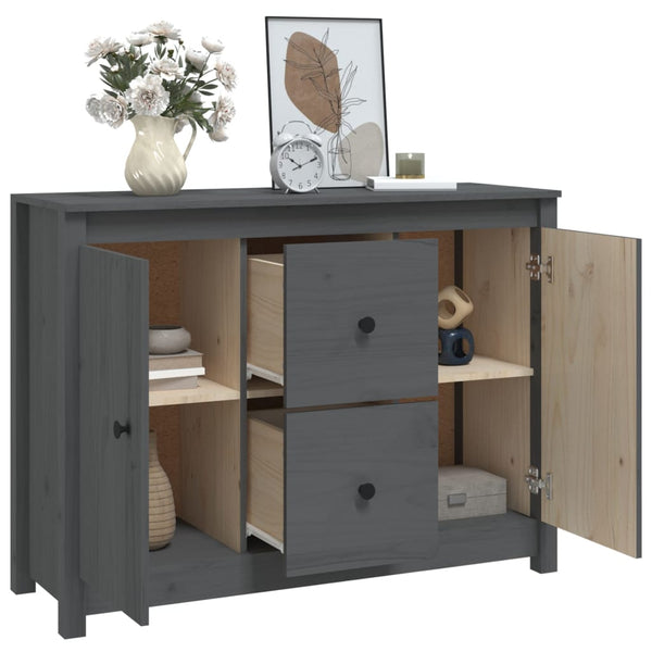 Harmaa senkki Vie 100x35x74cm (mänty)