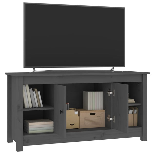 Graues TV-Möbel Cosminel 103x36,5x52cm (Kiefer)