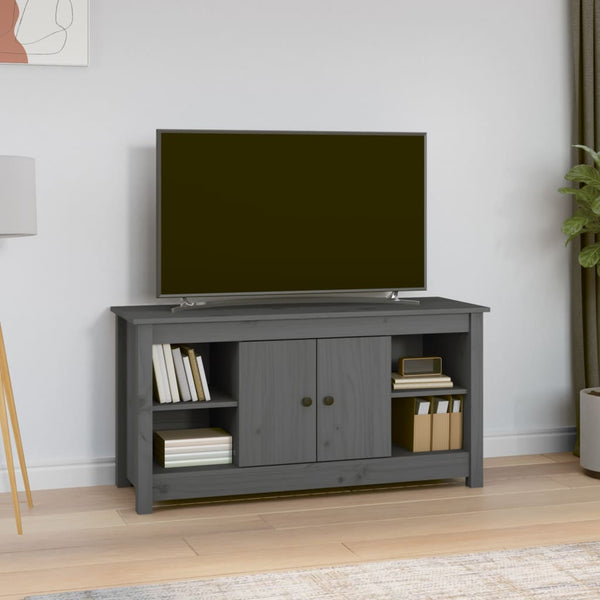Graues TV-Möbel Cosminel 103x36,5x52cm (Kiefer)