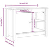 Grauer TV-Schrank Jaqueslline 70x36,5x52cm (Kiefer)