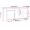 TV-Unterschrank Sallah 103x36,5x52cm (Kiefer)