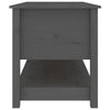 Grauer Couchtisch Slavia 102x49x55cm (Kiefer)