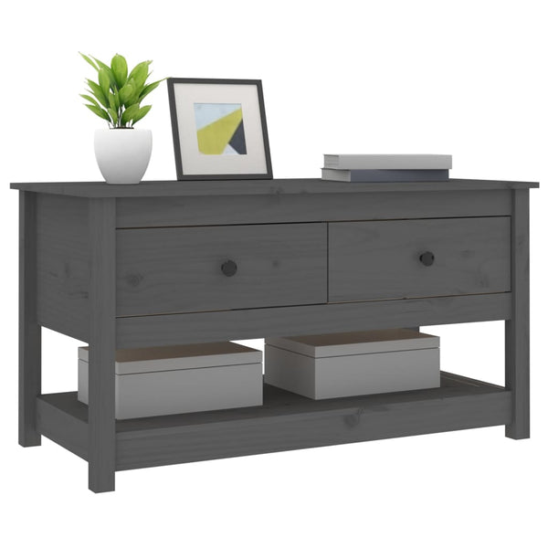 Grauer Couchtisch Slavia 102x49x55cm (Kiefer)