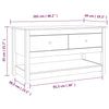 Grauer Couchtisch Slavia 102x49x55cm (Kiefer)