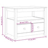 Couchtisch Sturm Grau 71x49x55cm (Kiefer)