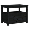 Schwarzer Couchtisch Sturm 71x49x55cm (Kiefer)