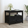 Schwarzer Couchtisch Sturm 71x49x55cm (Kiefer)
