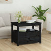 Schwarzer Couchtisch Sturm 71x49x55cm (Kiefer)