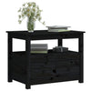 Schwarzer Couchtisch Sturm 71x49x55cm (Kiefer)