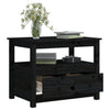 Schwarzer Couchtisch Sturm 71x49x55cm (Kiefer)