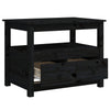 Schwarzer Couchtisch Sturm 71x49x55cm (Kiefer)