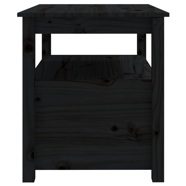Schwarzer Couchtisch Sturm 71x49x55cm (Kiefer)