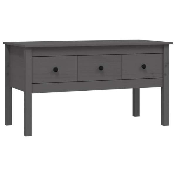 Grauer Couchtisch Liubinca 102x49x55cm (Kiefer)