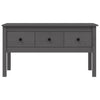 Grauer Couchtisch Liubinca 102x49x55cm (Kiefer)