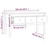 Grauer Couchtisch Liubinca 102x49x55cm (Kiefer)
