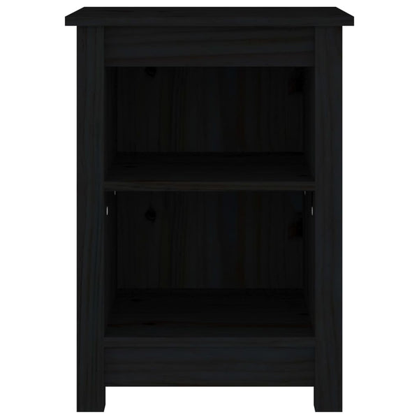 Schwarzer Nachttisch Elbert 40x35x55cm (Kiefer)