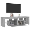 TV-Bank Grau mit LED-Beleuchtung Grozdana 140x36,5x40cm
