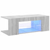 Graues TV-Möbel mit LED-Beleuchtung Jair 90x39x30cm