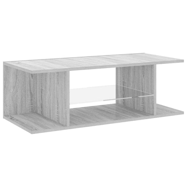 Graues TV-Möbel mit LED-Beleuchtung Jair 90x39x30cm
