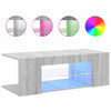 Graues TV-Möbel mit LED-Beleuchtung Jair 90x39x30cm