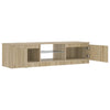 Räucher-Eiche TV-Lowboard mit LED-Beleuchtung Dondos 140x40x35,5cm