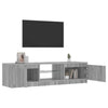 Graues TV-Möbel mit LED-Beleuchtung Dondos 140x40x35,5cm