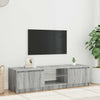 Graues TV-Möbel mit LED-Beleuchtung Dondos 140x40x35,5cm
