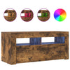 Räucher-Eiche TV-Lowboard mit LED-Beleuchtung Sanaa 90x35x40cm