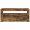 Räucher-Eiche TV-Lowboard mit LED-Beleuchtung Sanaa 90x35x40cm